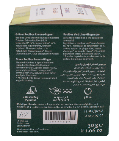 Rooibos Limone-Ingwer Bio (MasterBag Pyramid)